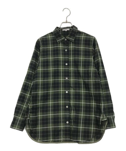 23区（ニジュウサンク）23区 (ニジュウサンク) CANCLINIチェックシャツ グリーン×ブラック サイズ:SIZE　38の古着・服飾アイテム