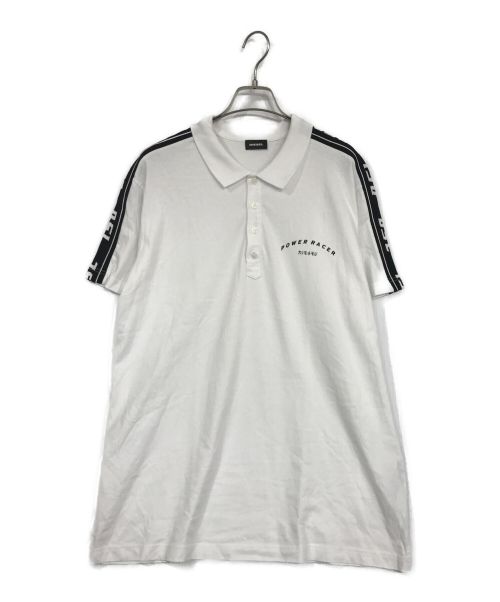 DIESEL（ディーゼル）DIESEL (ディーゼル) ポロシャツ ホワイト サイズ:XLの古着・服飾アイテム