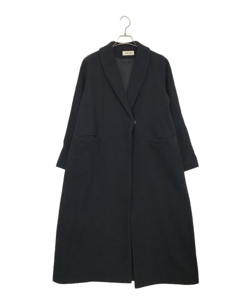 evam eva（エヴァムエヴァ）evam eva (エヴァムエヴァ) ラムウールローブコート ブラック サイズ:SIZE 1の古着・服飾アイテム