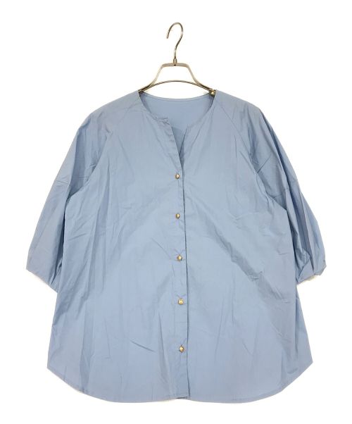 allureville（アルアバイル）allureville (アルアバイル) タイプライタースラッシュネックシャツ ブルー サイズ:SIZE 2の古着・服飾アイテム