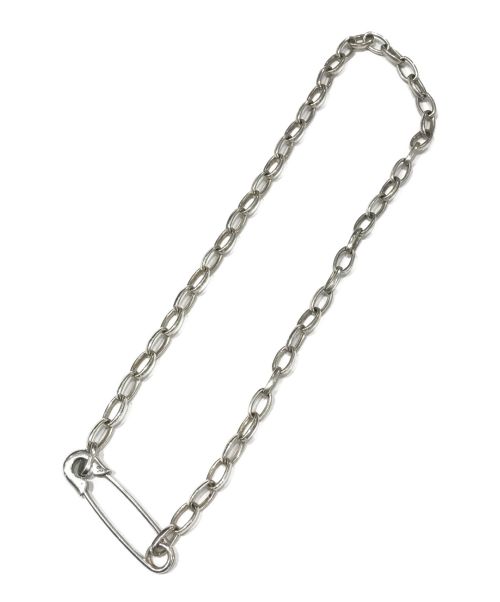 M´s collection（エムズコレクション）M´s collection (エムズコレクション) OFF THE WALL NEVER HURT YOU SAFETY PIN CHAIN NECKLACE/チェーンネックレス シルバーの古着・服飾アイテム