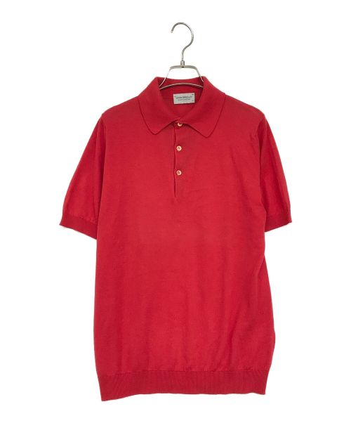 JOHN SMEDLEY（ジョンスメドレー）JOHN SMEDLEY (ジョンスメドレー) ニットポロシャツ レッド サイズ:SIZE　Sの古着・服飾アイテム