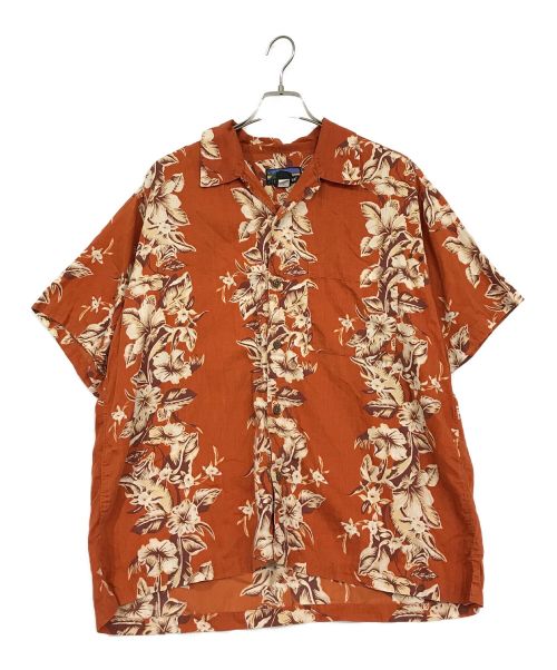pataloha（パタロハ）pataloha (パタロハ) ツバル柄オープンカラーシャツ ブラウン サイズ:SIZE　Lの古着・服飾アイテム