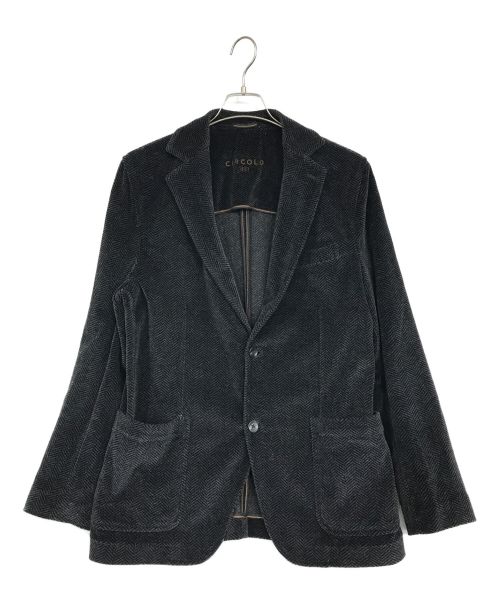 CIRCOLO 1901（チルコロ1901）Circolo 1901 (チルコロ1901) 2Bテーラードジャケット ブラック サイズ:50の古着・服飾アイテム