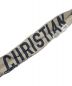 中古・古着 Christian Dior (クリスチャン ディオール) ツイリーシルクスカーフ ネイビー×ベージュ：15800円