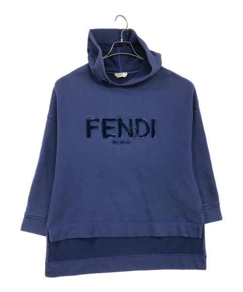 FENDI（フェンディ）FENDI (フェンディ) プルオーバーパーカー ブルー サイズ:SIZE Mの古着・服飾アイテム