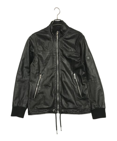 DIESEL（ディーゼル）DIESEL (ディーゼル) シープスキンレザージャケット ブラック サイズ:SIZE　Sの古着・服飾アイテム