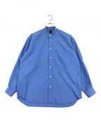 DAIWA PIER39ダイワ ピア39）の古着「TECH BAND COLLAR SHIRTS L/S/テックバンドカラーシャツ」｜ブルー