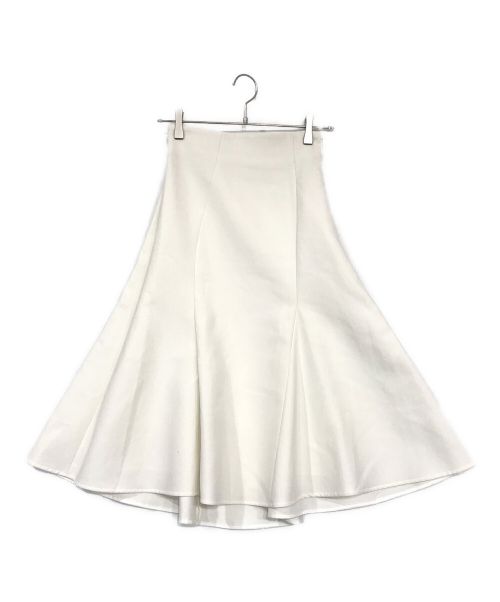 ESTNATION（エストネーション）ESTNATION (エストネーション) ダブルクロスフレアスカート ホワイト サイズ:SIZE 34の古着・服飾アイテム