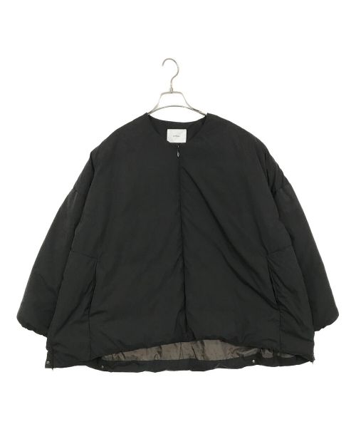 miffew（ミフュー）miffew (ミフュー) マイクロファイバー ノーカラー オーバー ダウン ジャケット /NO COLLAR OVER DOWN JACKET ブラック サイズ:SIZE　1の古着・服飾アイテム