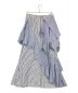 ENFOLD (エンフォルド) 再構築 ストライプ スカート ブルー サイズ:SIZE 38：7800円