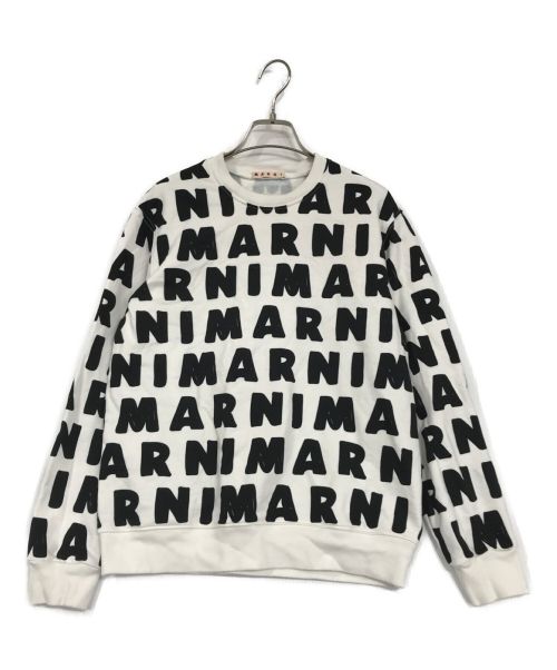 MARNI（マルニ）MARNI (マルニ) ロゴスウェット ホワイト×ブラック サイズ:12の古着・服飾アイテム