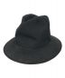 Yohji Yamamoto pour homme（ヨウジヤマモト プールオム）の古着「Wrinkled Gabardine Fedora hat」｜ブラック