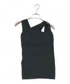 UNFILアンフィル）の古着「stretch organic cotton sleeveless top」｜ブラック