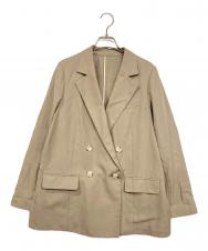 green label relaxing (グリーンレーベルリラクシング) リネンブレンドダブルジャケット ベージュ サイズ:36