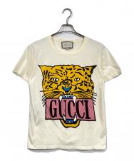 GUCCI (グッチ) タイガープリントTシャツ イエロー サイズ:S