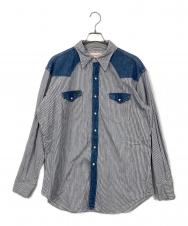 Wrangler (ラングラー) 70’sストライプシャツ インディゴ サイズ:表記無し