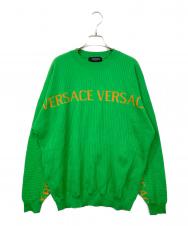 VERSACE (ヴェルサーチェ) Graphic Print Crewneck グリーン サイズ:46