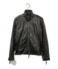 KATHARINE HAMNETT (キャサリンハムネット) シングルライダースジャケット ブラック サイズ:M