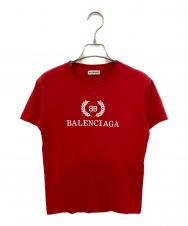 BALENCIAGA (バレンシアガ) BBプリントTシャツ レッド サイズ:S
