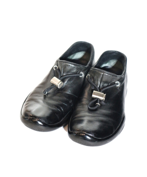 中古 古着通販 Prada プラダ ドローコードレザーシューズ ブラック サイズ Size 37 ブランド 古着通販 トレファク公式 Trefac Fashion