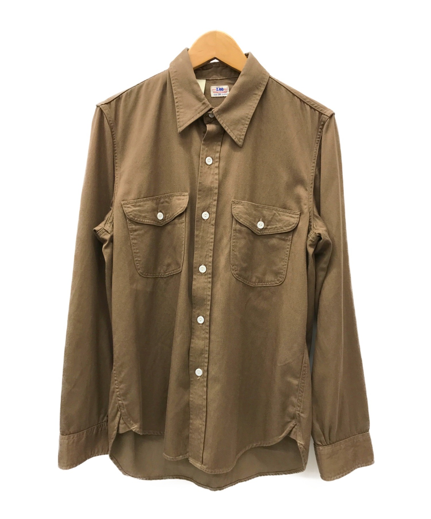 N.HOOLYWOOD×LEE (エヌハリウッド×リー) ダブルポケットシャツ ブラウン サイズ:S
