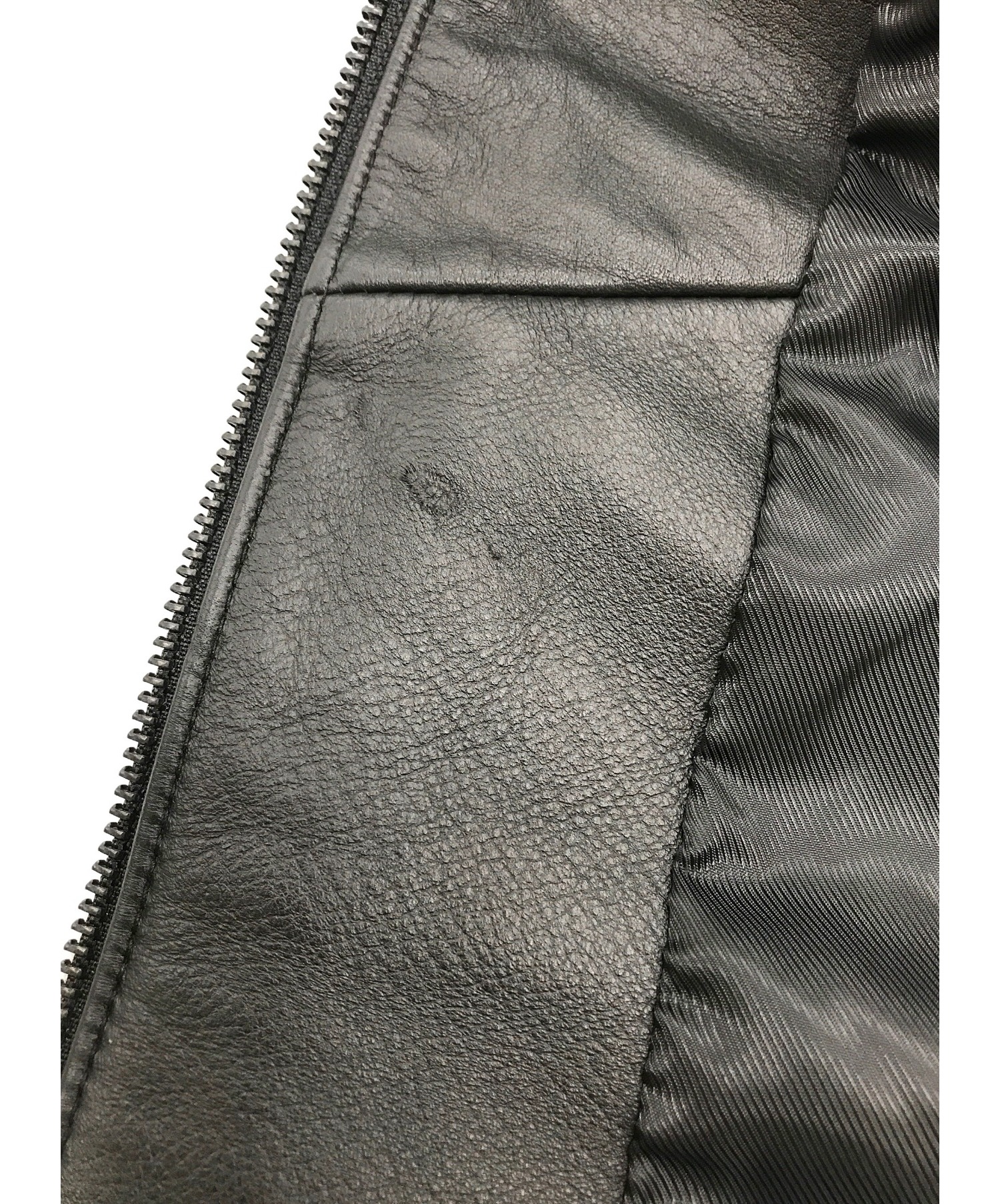 NUMERODUE (ヌメロドゥエ) スエード切替レザージャケット ブラック サイズ:1表記