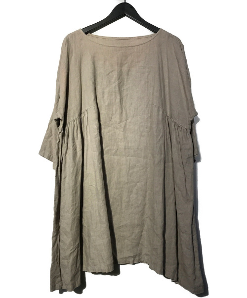 中古 古着通販 Nest Robe ネストローブ リネンギャザーワンピース ベージュ サイズ 記載無し 実寸をご確認下さい ブランド 古着通販 トレファク公式 Trefac Fashion