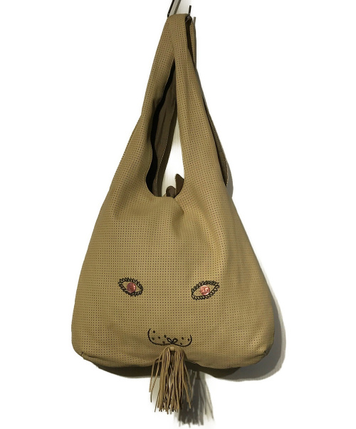 中古 古着通販 Mina Perhonen ミナペルホネン Usa Bag ウサバッグ トートバッグ ハンドバッグ ベージュ グレー Ua9804 レザー 牛革 ブランド 古着通販 トレファク公式 Trefac Fashion