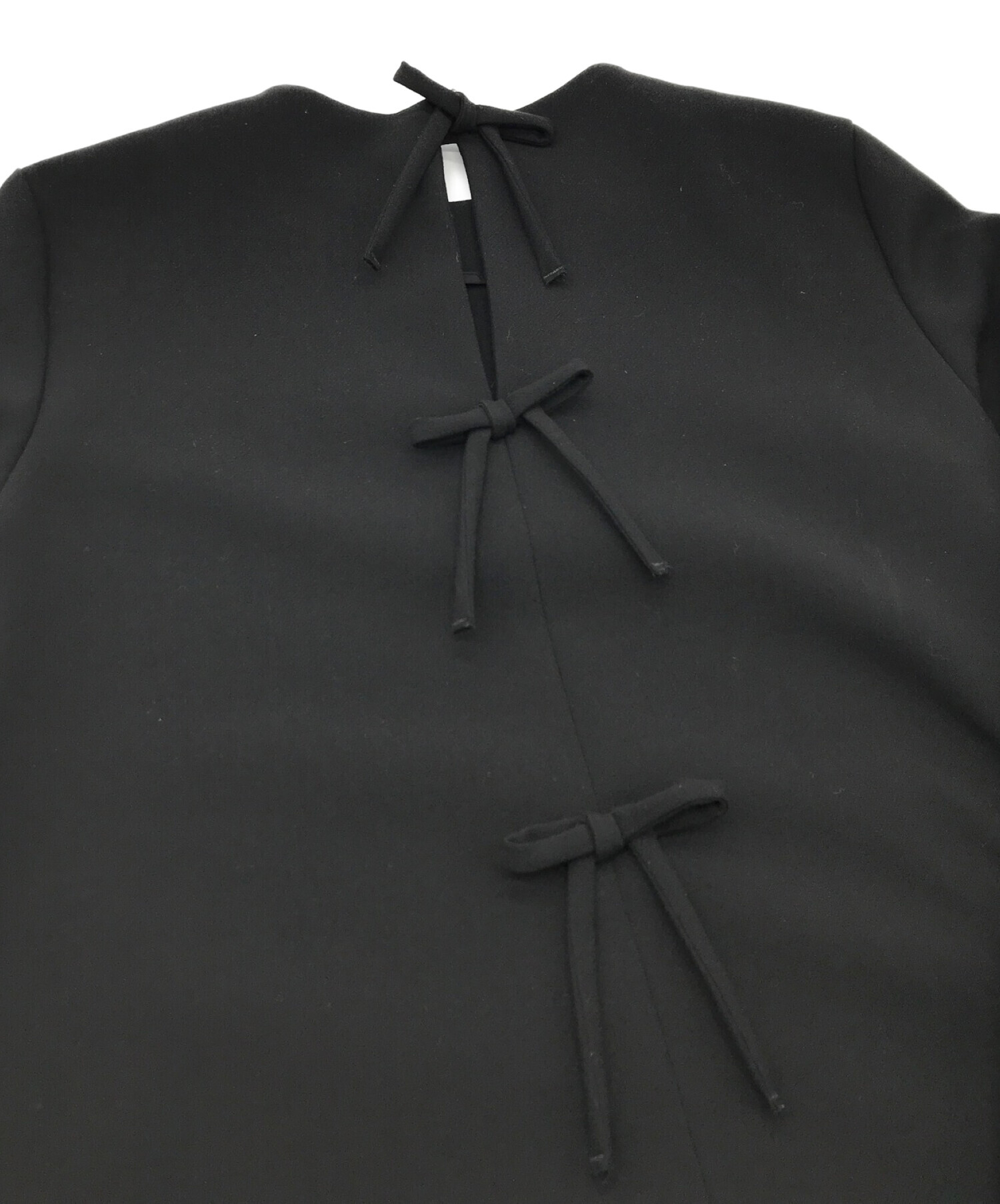 YOKO CHAN (ヨーコチャン) Long-sleeve Ribbon Maxi Dress ワンピース ブラック サイズ:38