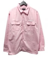 X-LARGE (エクストララージ) L/S OG Work Shirt ロングスリーブ ワークシャツ ピンク サイズ:L