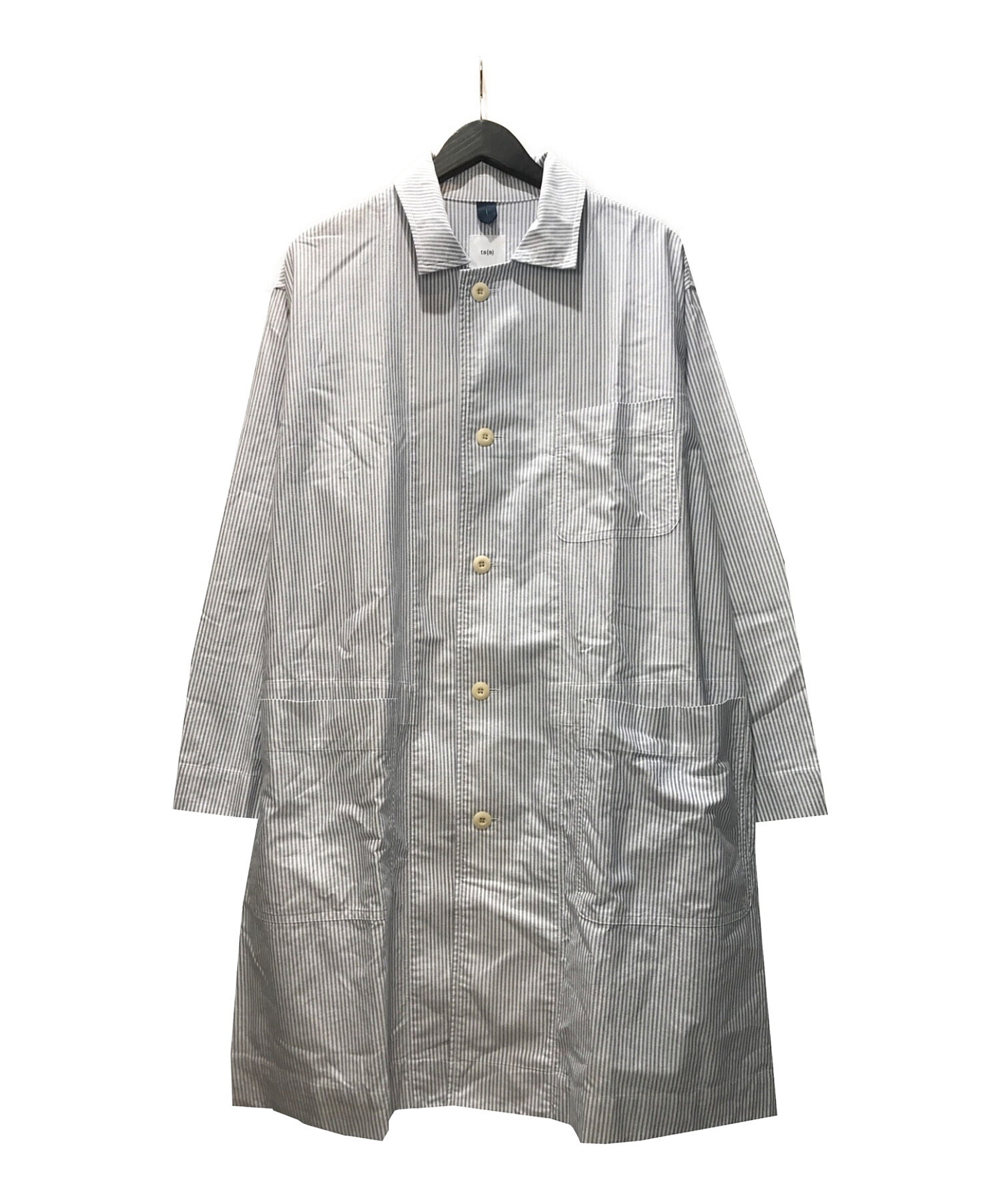中古・古着通販】ts(s) (ティーエスエス) Stripe Oxford Cloth Shirt Coat ストライプ オックスフォード クロース  シャツコート ホワイト×ブルー サイズ:SIZE 2｜ブランド・古着通販 トレファク公式【TREFAC FASHION】