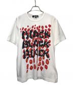 BLACK COMME des GARCONSブラック コムデギャルソン）の古着「イエローレオパード プリント Tシャツ」｜ホワイト