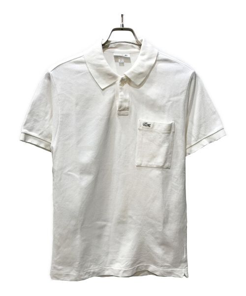 LACOSTE（ラコステ）LACOSTE (ラコステ) ワンポイント 鹿の子ポロシャツ ホワイト サイズ:XSの古着・服飾アイテム