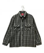 SUPREME（）の古着「22AW Heavy Flannel Shirt ヘビー フランネル シャツ」｜グレー