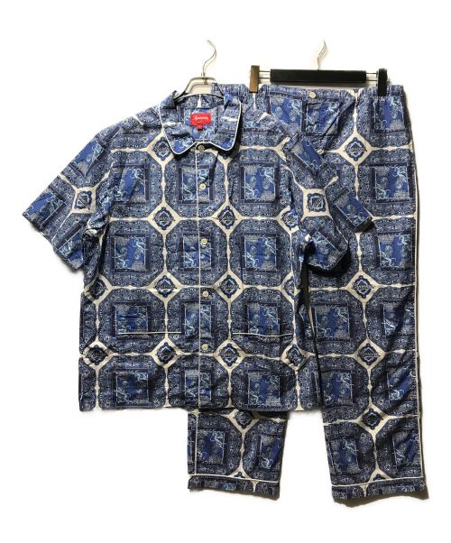 SUPREME（シュプリーム）SUPREME (シュプリーム) 22SS Regency Pajama Set リージェンシー パジャマ セット セットアップ ブルー サイズ:Lの古着・服飾アイテム