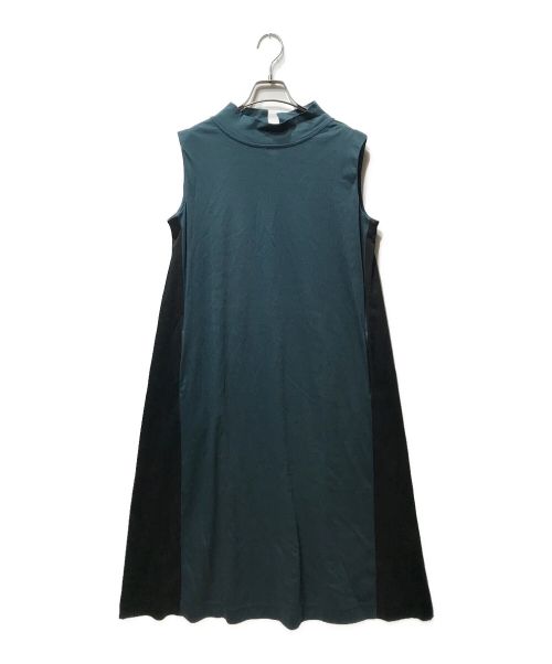 PS Paul Smith（ＰＳポールスミス）PS Paul Smith (ＰＳポールスミス) カラーブロッキングジャージーワンピース グリーン サイズ:Mの古着・服飾アイテム