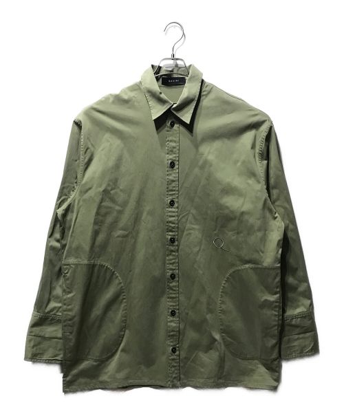 QASIMI（カシミ）QASIMI (カシミ) オーバーサイズ プレーンシャツ グリーン サイズ:46の古着・服飾アイテム
