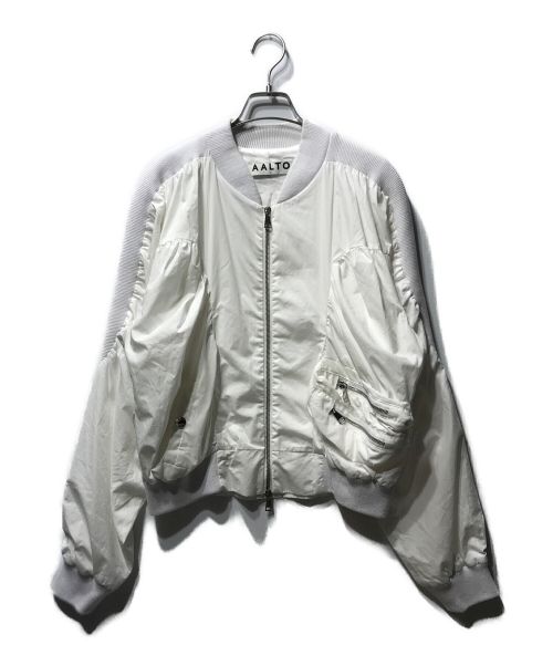 AALTO（アールト）AALTO (アールト) シャーリングブルゾン ホワイト サイズ:36の古着・服飾アイテム