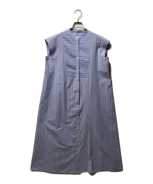 UNTITLED（アンタイトル）UNTITLED (アンタイトル) ストライプシャツワンピース スカイブルー サイズ:2の古着・服飾アイテム