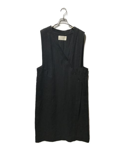 TODAYFUL（トゥデイフル）TODAYFUL (トゥデイフル) 23SS Asymmetry Linen Vest ブラック サイズ:36の古着・服飾アイテム