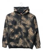 SUPREMEシュプリーム）の古着「Bleached Leopard Hooded Sweatshirt」｜ブラック×ベージュ