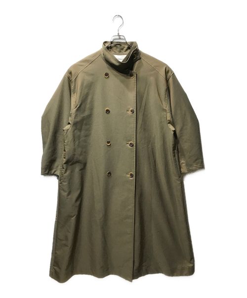 ETRE（エトレ）ETRE (エトレ) スタンドカラー ロングコート グリーン サイズ:Mの古着・服飾アイテム