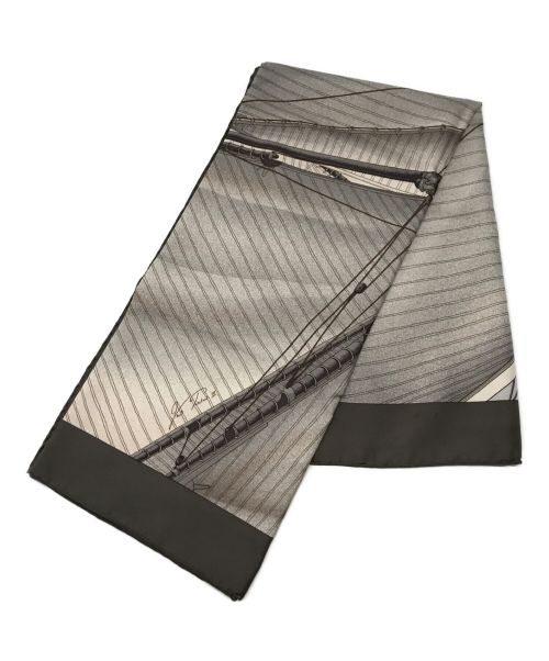 HERMES（エルメス）HERMES (エルメス) カレ 90 vent porta 追い風 Ⅱ スカーフ グレーの古着・服飾アイテム