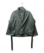45R）の古着「中綿ジャケット ナイロン カシュクールジャケット」｜グレー