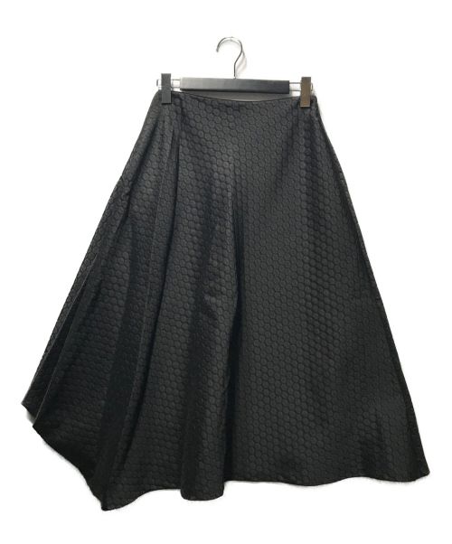 D-due（ディ・ドゥエ）D-due (ディ・ドゥエ) ヘキサゴン デザイン フレアスカート ブラック サイズ:38の古着・服飾アイテム