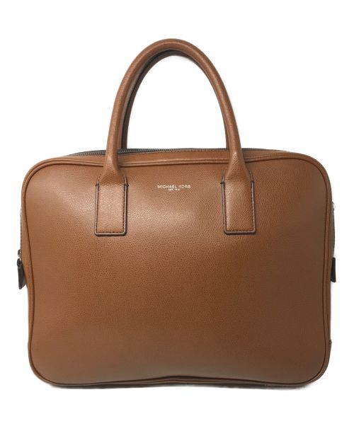 MICHAEL KORS（マイケルコース）MICHAEL KORS (マイケルコース) Warren Compact Leather Briefcase Bag ブラウンの古着・服飾アイテム