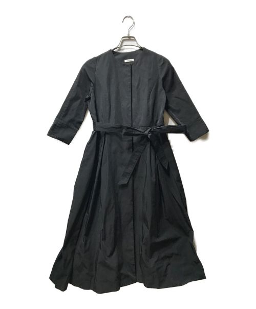 atelier KEI SUZUKI（ケイ スズキ）atelier KEI SUZUKI (ケイ スズキ) UNI ノーカラーコートワンピース ブラック サイズ:FREEの古着・服飾アイテム