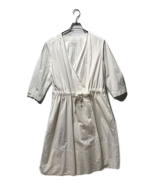 Khadi and Co（カディアンドコー）Khadi and Co (カディアンドコー) ラップワンピース ホワイト サイズ:Lの古着・服飾アイテム