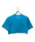 UNFIL（アンフィル）の古着「フレンチ リネン ジャージー クロップド Tシャツ」｜スカイブルー